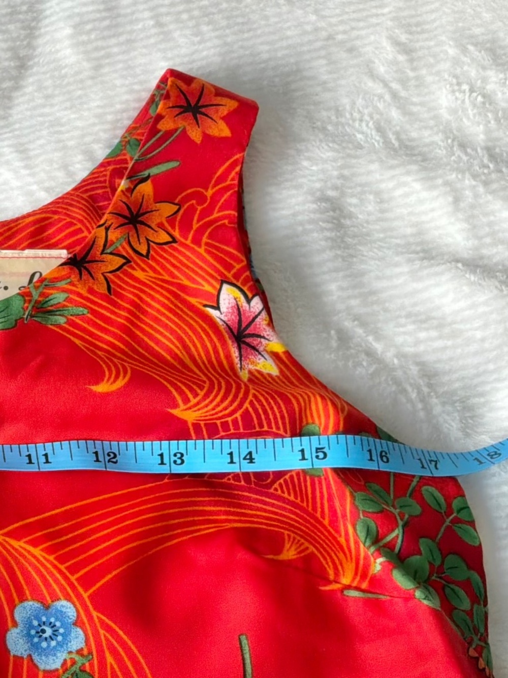 Vintage 70s Mr Lee California Hawaiian Floral Midi Sheath Dress W/Sash Size 12 - Picture 7 of 13